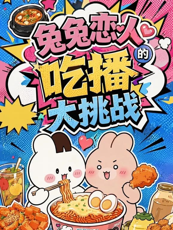 兔兔恋人的吃播大挑战